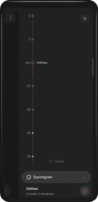 Scroll timeline