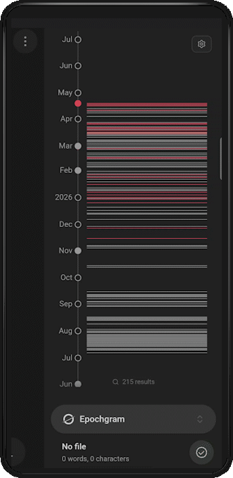 Scroll timeline