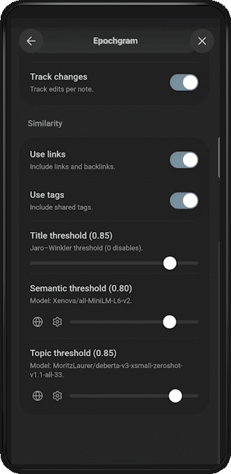 Scroll timeline