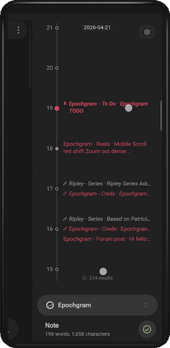 Zoom timeline